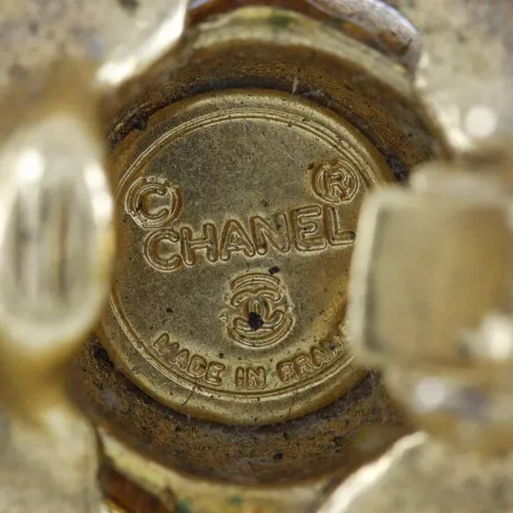 CHANEL Earring Plated Gold 30.2g Women